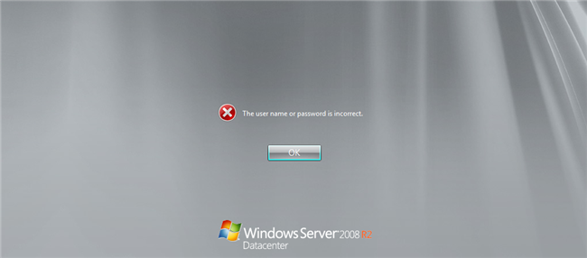 Login Windows 2008 Error