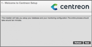 Centreon web setup