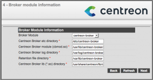 Centreon web setup