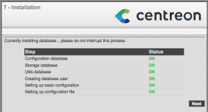 Centreon web setup