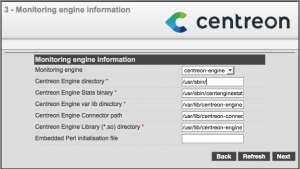 Centreon web setup